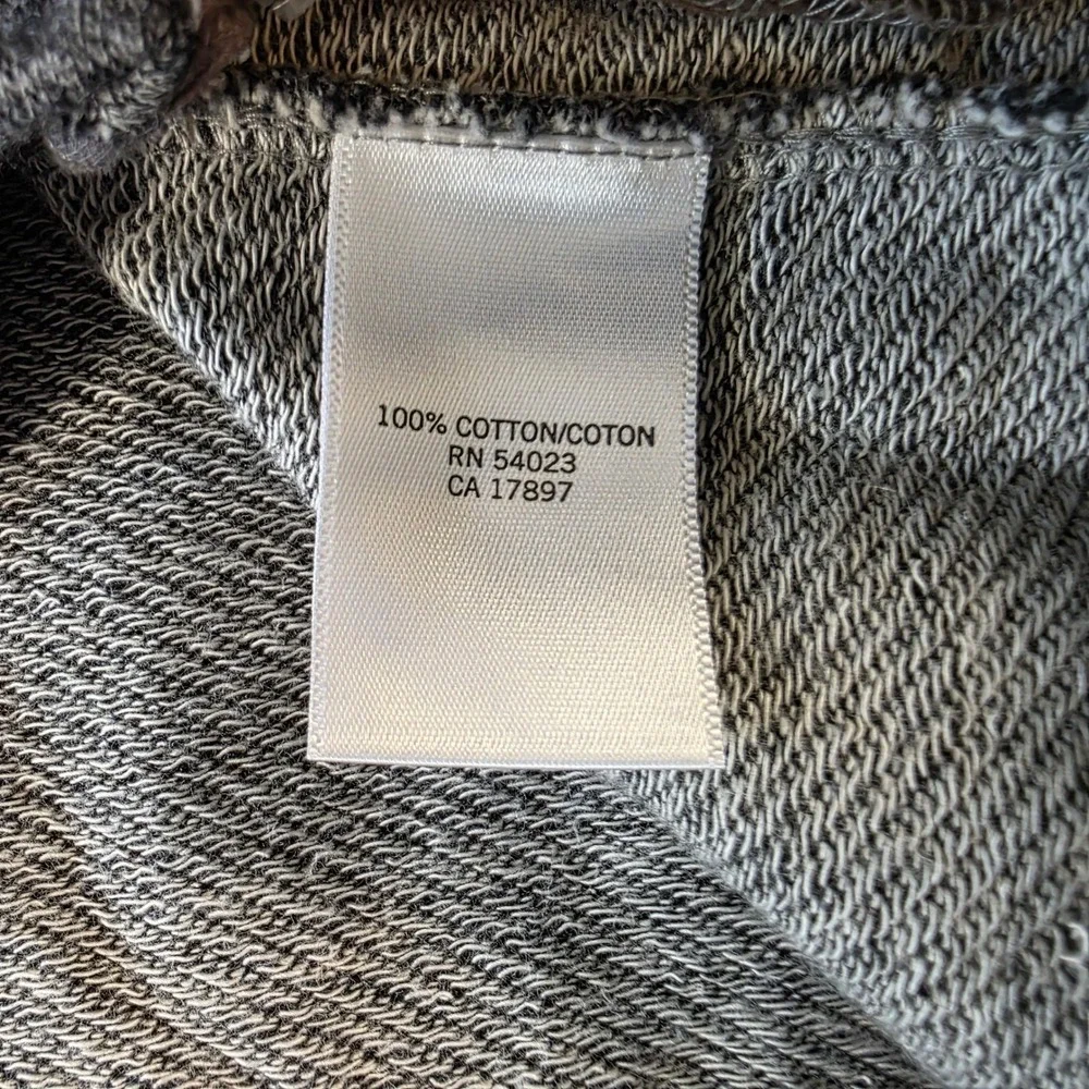 Banana Republic Mens Marled Grey Full Zip Jacket Corduroy Elbow Patch Medium